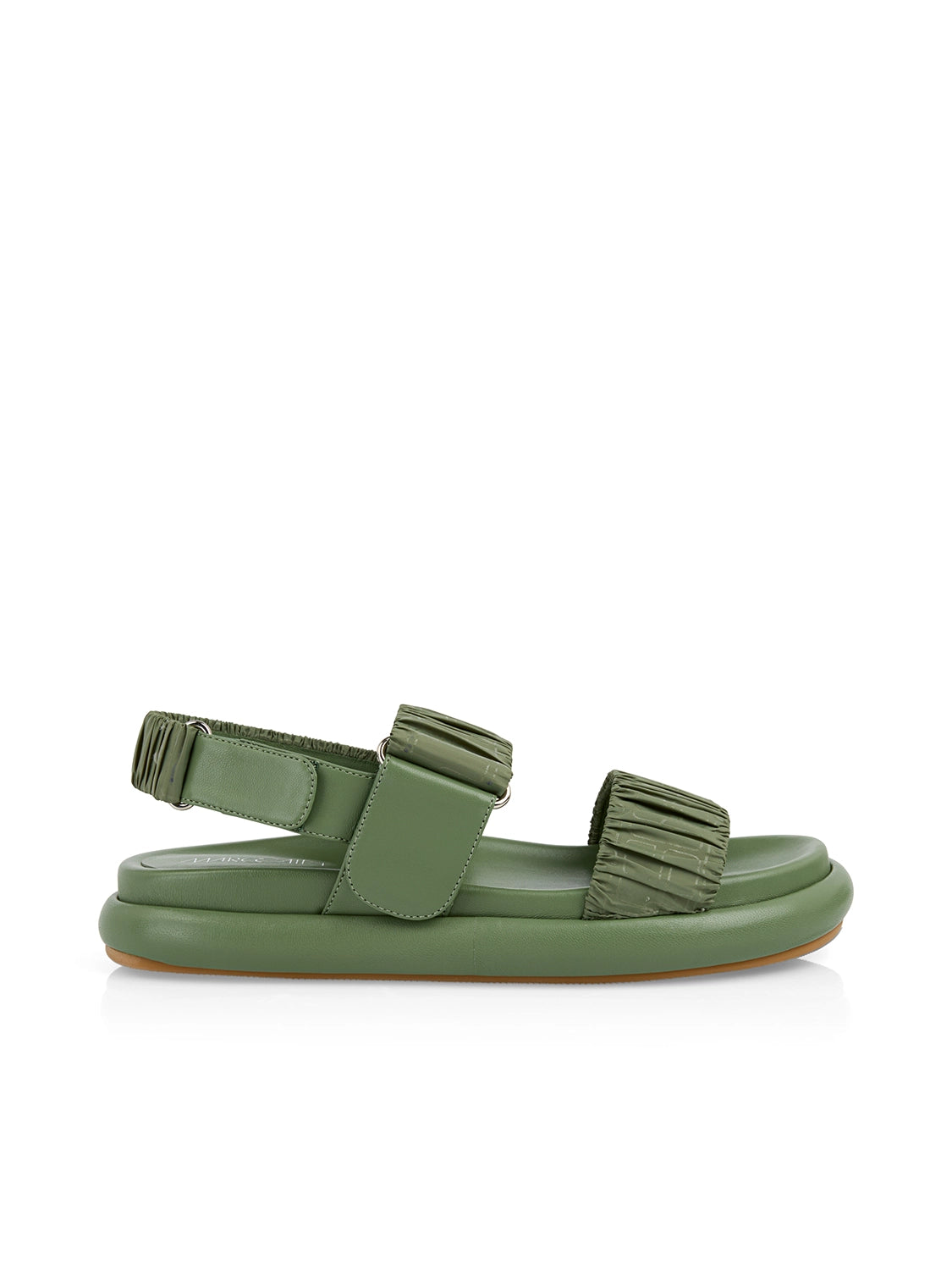 Marc Cain Sandals with gathering in Olivine AS SG.02 J94