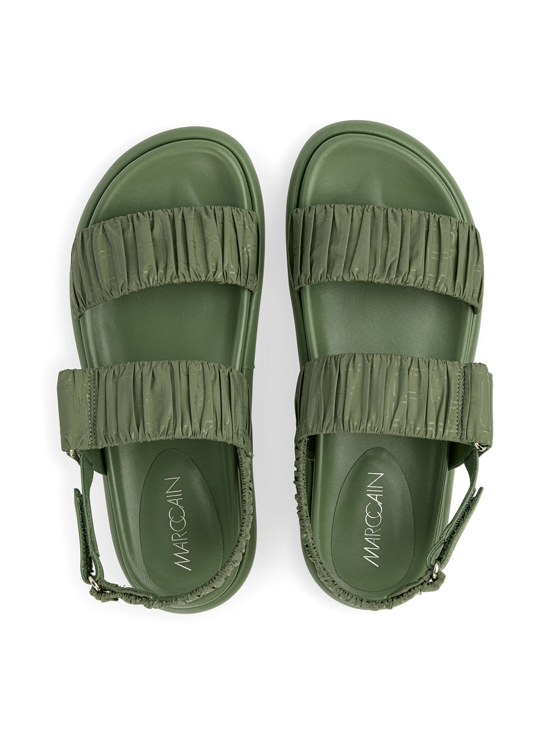 Marc Cain Sandals with gathering in Olivine AS SG.02 J94