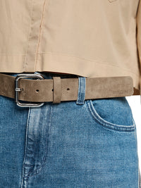Marc Cain Nubuck leather belt in Light Stone AS G1.05 L43 - Pre Order June Delivery