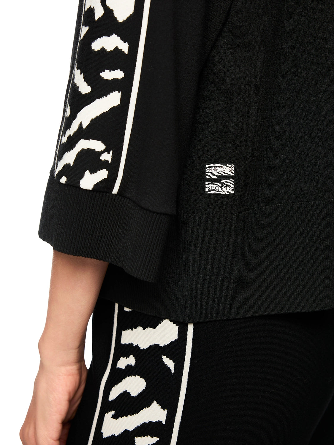 Marc Cain Rethink Together loose-fit jumper in Black AS 41.09 M09 - Pre Order June Delivery