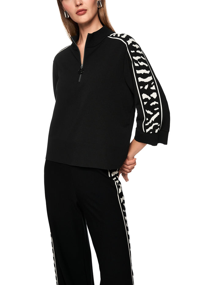 Marc Cain Rethink Together loose-fit jumper in Black AS 41.09 M09 - Pre Order June Delivery