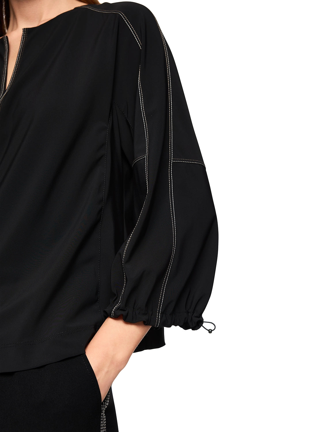 Marc Cain Rethink Together sporty shirt in Black AS 48.24 J40 - Pre Order June Delivery
