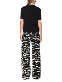 Marc Cain Rethink Together knitted polo shirt in Black AS 53.10 M80 - Pre Order June Delivery