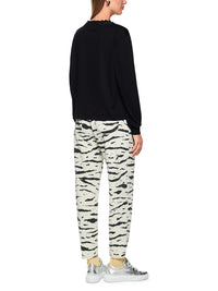 Marc Cain Long-sleeved shirt with materials mix in Black AS 55.05 J67 - Pre Order June Delivery