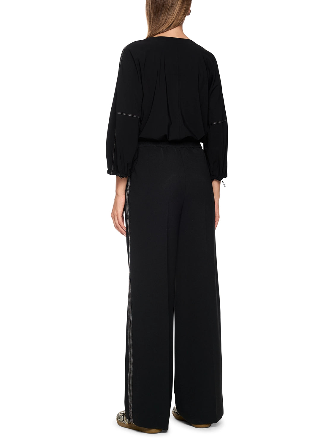 Marc Cain WELKOM wide trousers in Black AS 81.02 W05 - Pre Order June Delivery