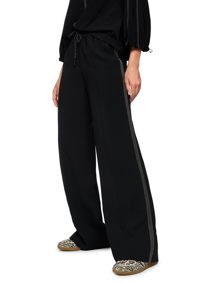 Marc Cain WELKOM wide trousers in Black AS 81.02 W05 - Pre Order June Delivery
