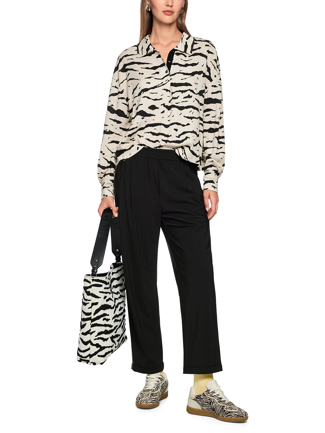 Marc Cain Rethink Together WUXI trousers in Black AS 81.09 J40 - Pre Order June Delivery