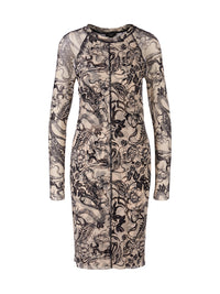 MarcCain Printed Mesh Dress VS 21.22 J16