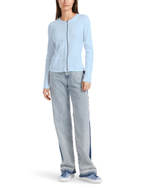 MarcCain Zipped Jacket with round neck VS 31.12 J55