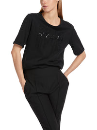 MarcCain T-shirt with Appliqué VS 48.08 J69