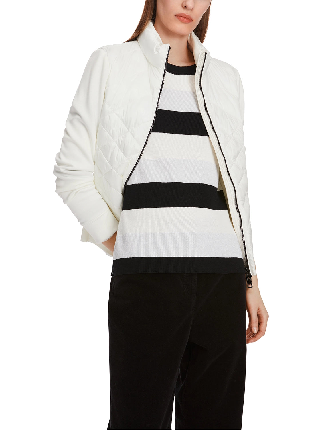 MarcCain Jacket with Rethink together quilting in Off White XS 31.06 W33