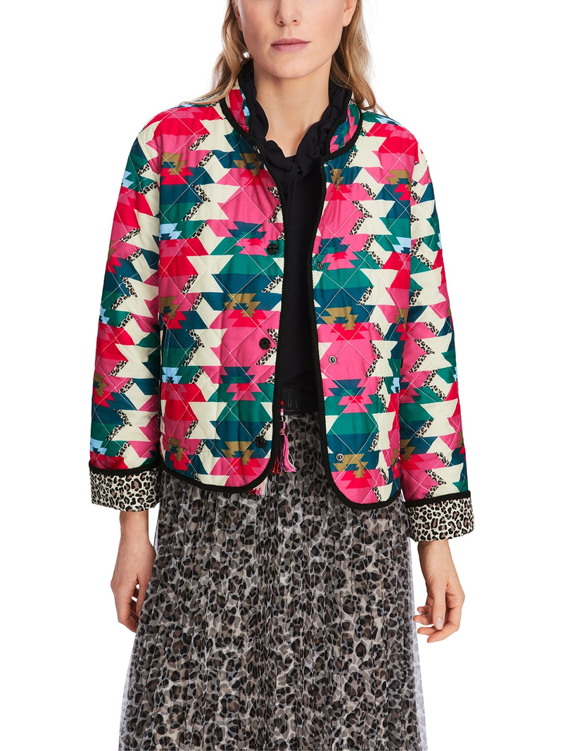 MarcCain Reversible quilted jacket with print XS 31.05 W29