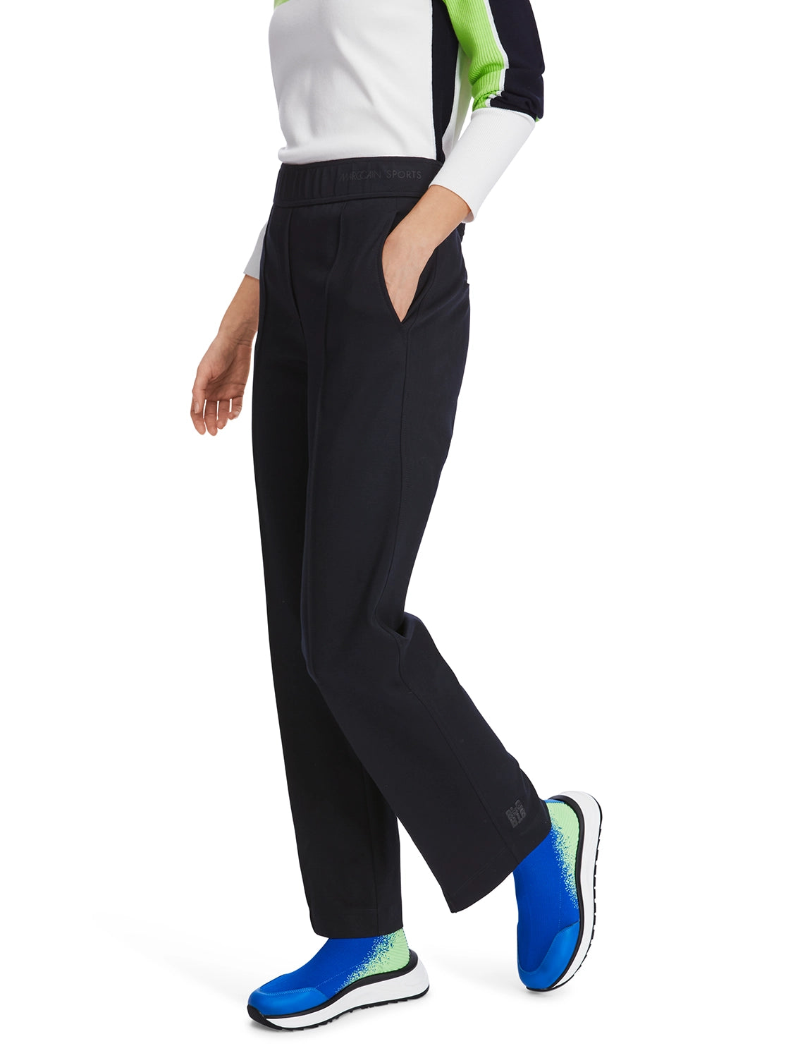 MarcCain Welby Jersey Trousers With Wide Fit XS 81.39 J06