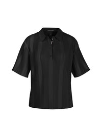 MarcCain Cropped polo shirt with pleats XS 53.06 J12