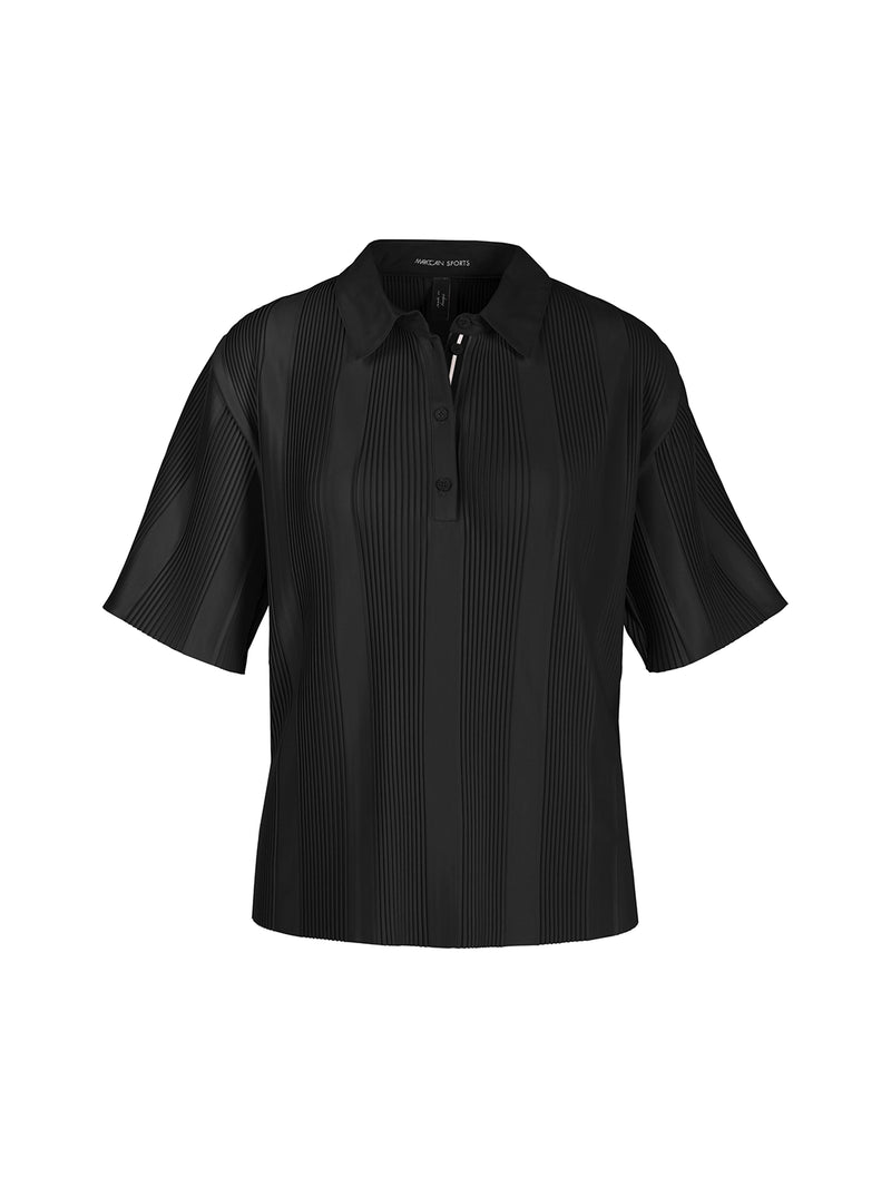 MarcCain Cropped polo shirt with pleats XS 53.06 J12