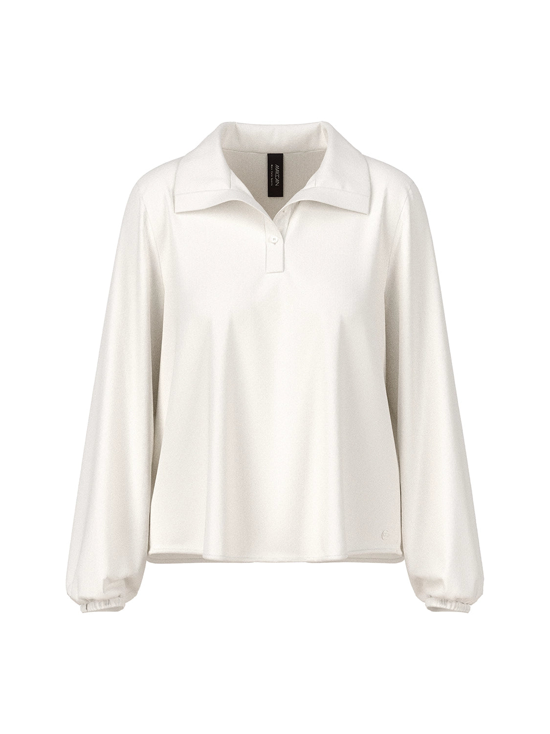 Marc Cain Flowing tunic blouse with collar in Off White ZS 51.16 W41