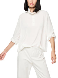 Marc Cain Flowing tunic blouse with collar in Off White ZS 51.16 W41