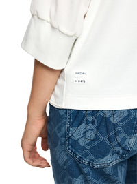 Marc Cain Blouse shirt in a mix of materials ZS 55.04 J57 - Pre-Order November Delivery