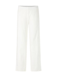 Marc Cain Wide-cut WASHINGTON chenille trousers in Off White  ZS 81.48 J70