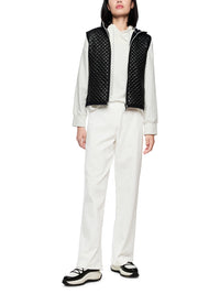 Marc Cain Wide-cut WASHINGTON chenille trousers in Off White  ZS 81.48 J70