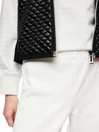 Marc Cain Wide-cut WASHINGTON chenille trousers in Off White  ZS 81.48 J70