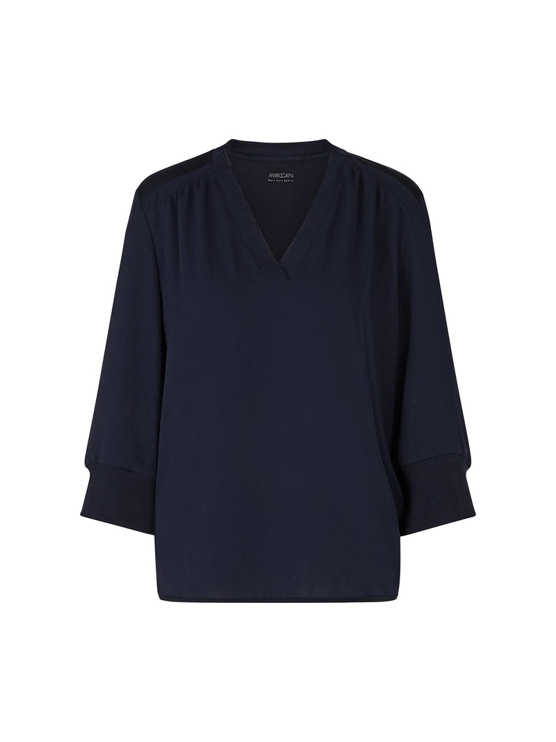 Marc Cain Blouse shirt in a mix of materials ZS 55.04 J57 - Pre-Order November Delivery