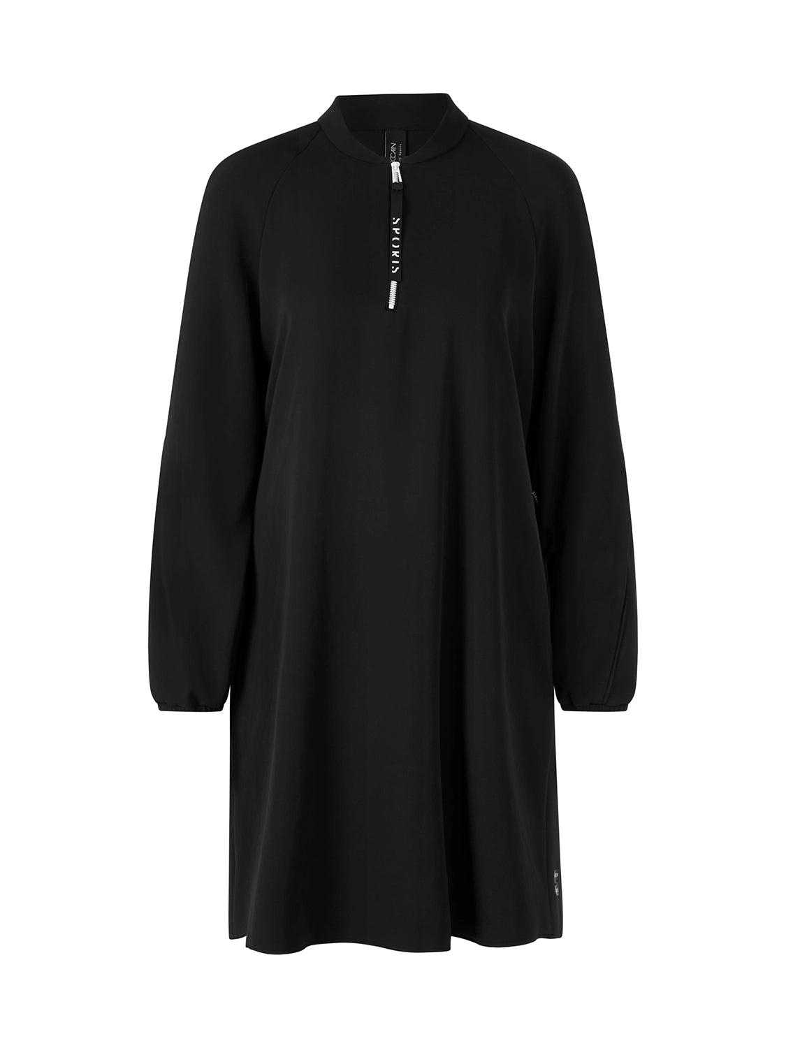 Marc Cain Dress with zip and gathered detail in Black  ZS 21.23 W48