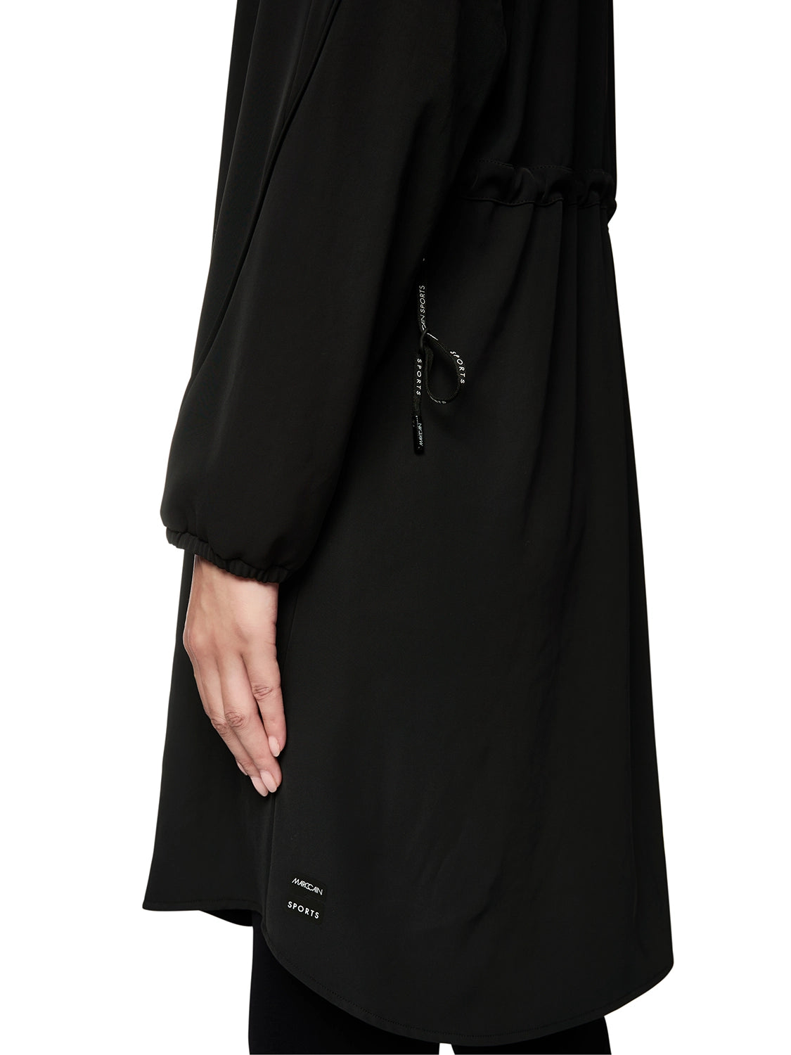 Marc Cain Dress with zip and gathered detail in Black  ZS 21.23 W48