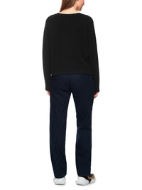 Marc Cain New wool and cashmere jumper in Black ZS 41.33 M63