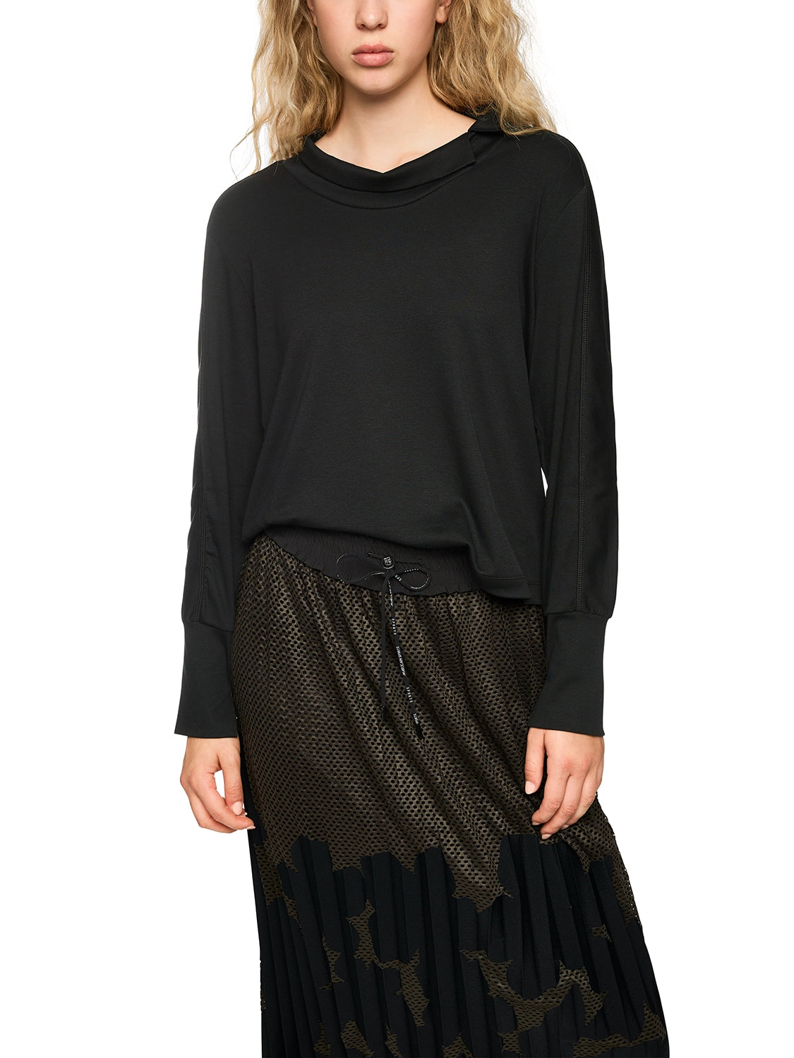 Marc Cain Long-sleeved top with round neck ZS 48.17 J55 - Pre-Order November Delivery