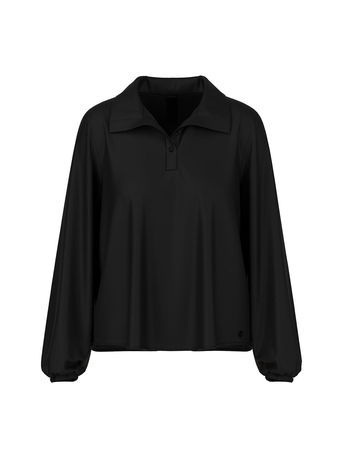Marc Cain Flowing tunic blouse with collar in Black ZS 51.16 W41