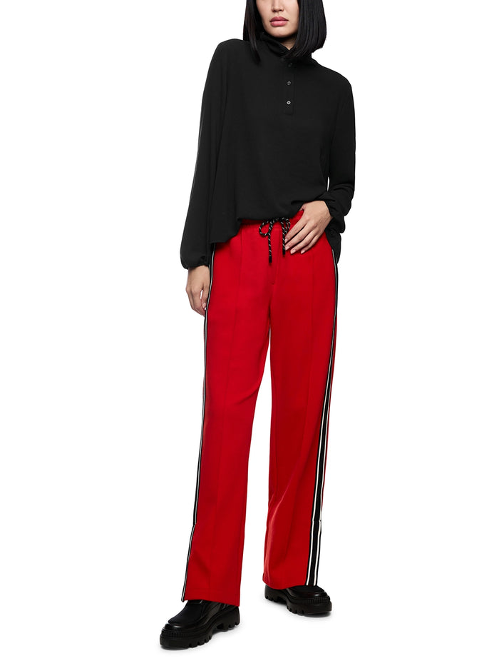 Marc Cain Flowing tunic blouse with collar in Black ZS 51.16 W41