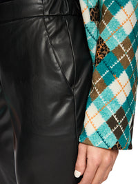 Marc Cain RANCHI faux leather trousers in Black ZS 81.45 J58