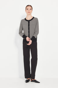 Verge Marcella Cardi in Black Chalk Stripe 1046SF
