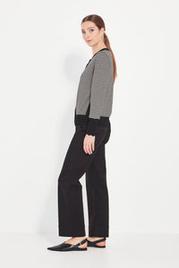 Verge Marcella Cardi in Black Chalk Stripe 1046SF