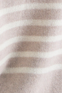 Mia Fratino Hunter Stripe Rollneck in Alabaster/ Winter White 23915