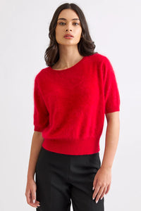 Mia Fratino Birdie Tee in Scarlet 25393