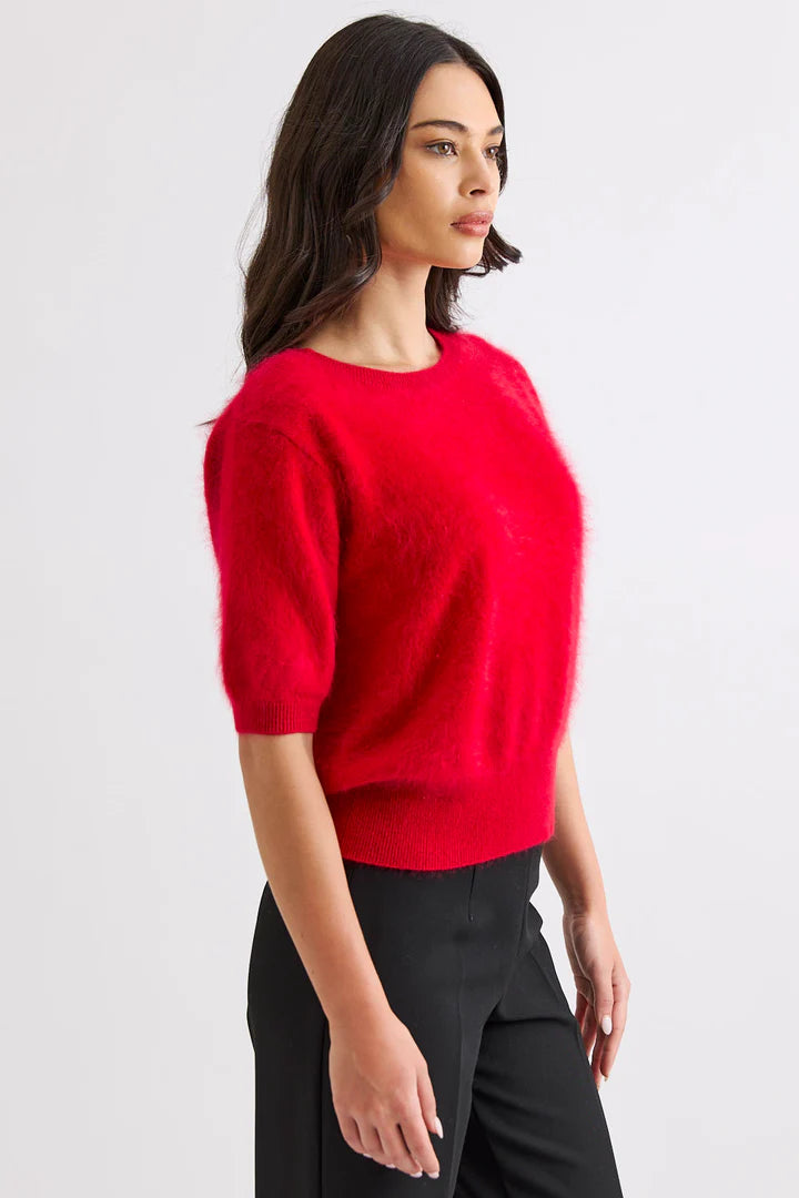 Mia Fratino Birdie Tee in Scarlet 25393