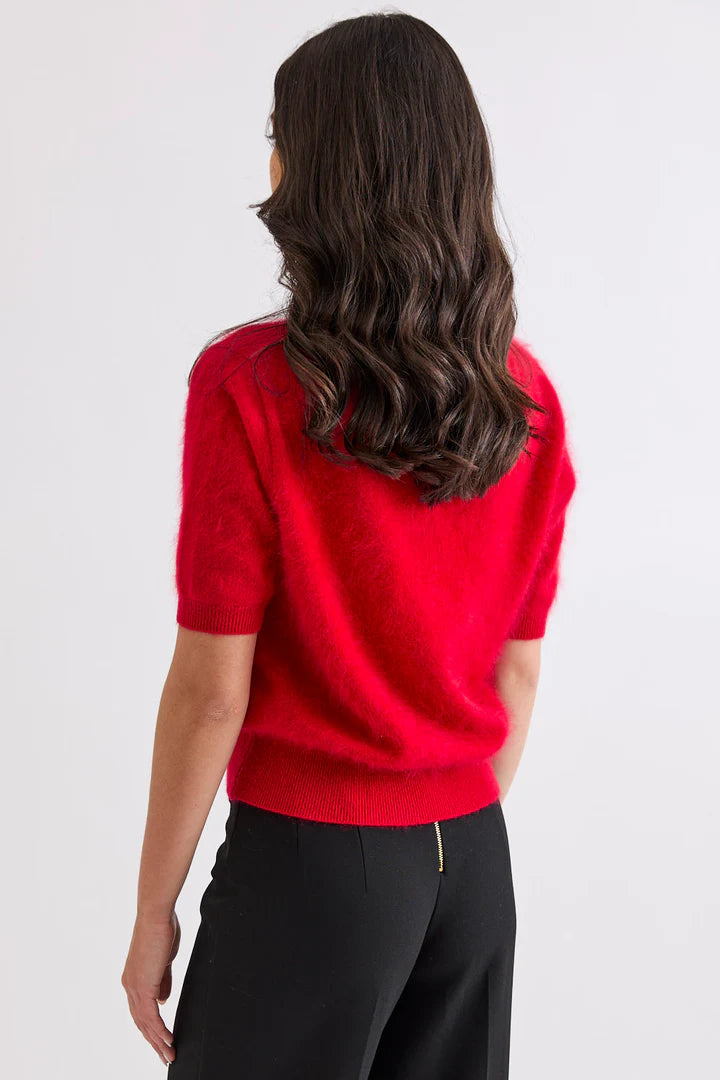 Mia Fratino Birdie Tee in Scarlet 25393