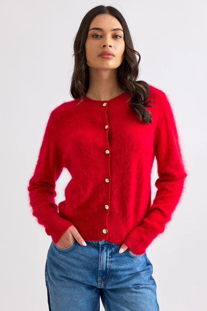 Mia Fratino Sierra Cardi in Scarlet 25902