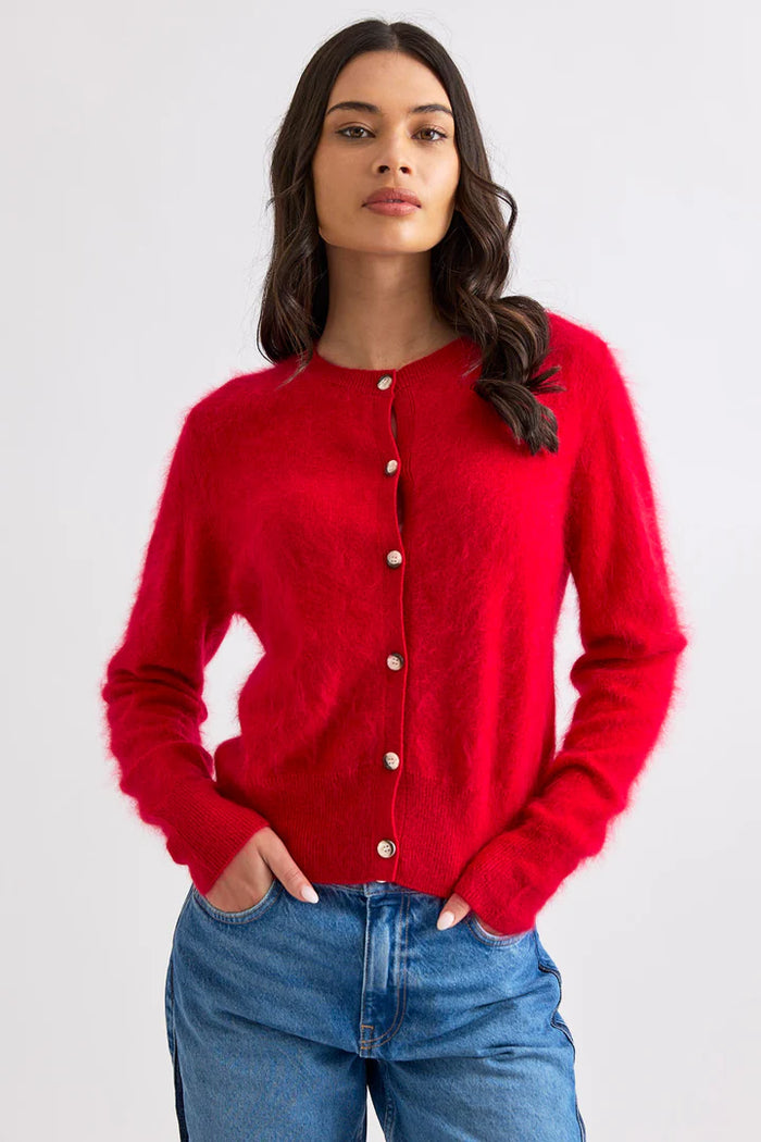 Mia Fratino Sierra Cardi in Scarlet 25902