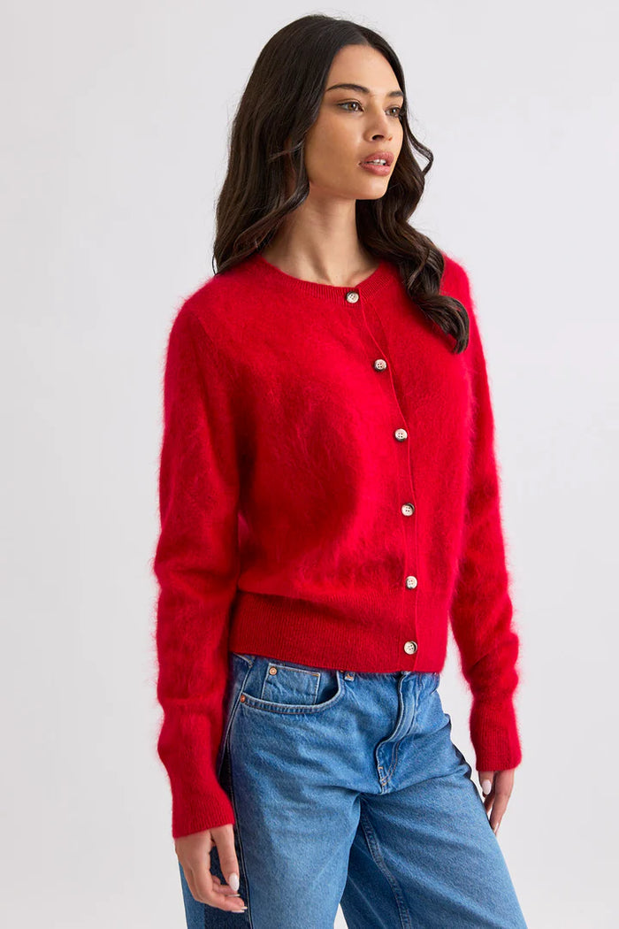 Mia Fratino Sierra Cardi in Scarlet 25902