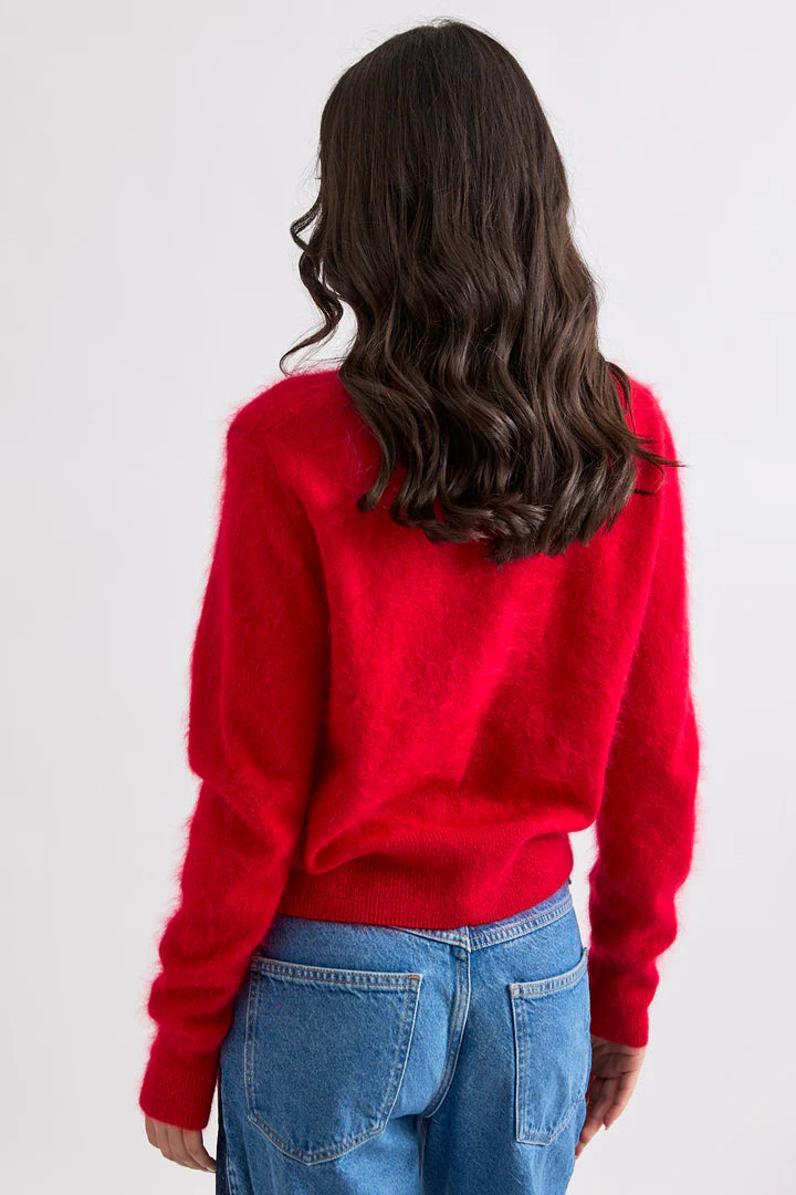 Mia Fratino Sierra Cardi in Scarlet 25902