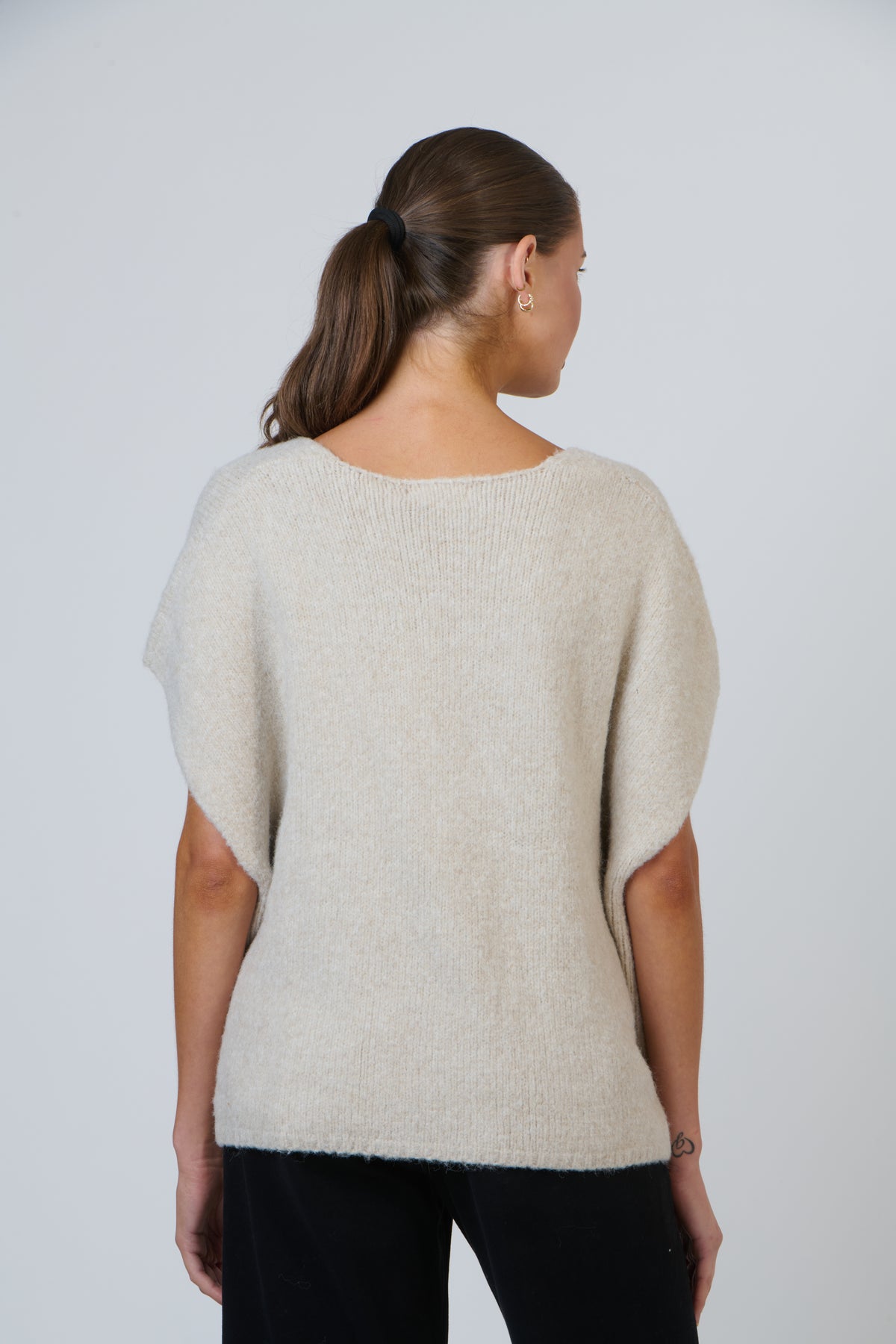 Namastai Button Front Vest in Porridge NAM-W19