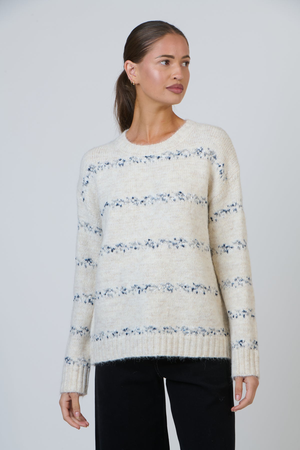 Namastai Speckled Knit Jumper in Salt NAM-W30