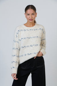 Namastai Speckled Knit Jumper in Salt NAM-W30