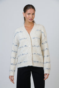 Namastai V-neck Cardigan in Salt NAM-W31