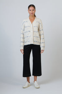 Namastai V-neck Cardigan in Salt NAM-W31