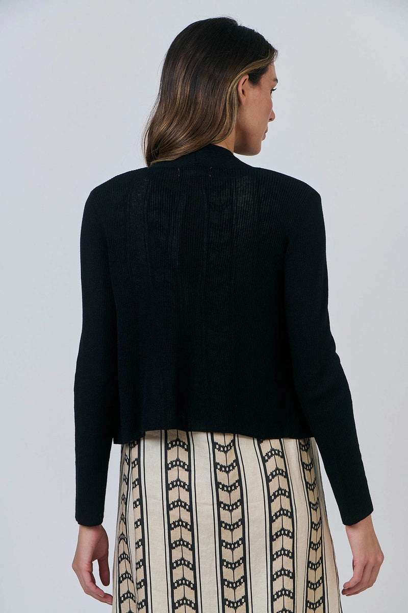 Naturals by O & J Knitted Cardigan in Black NATS001