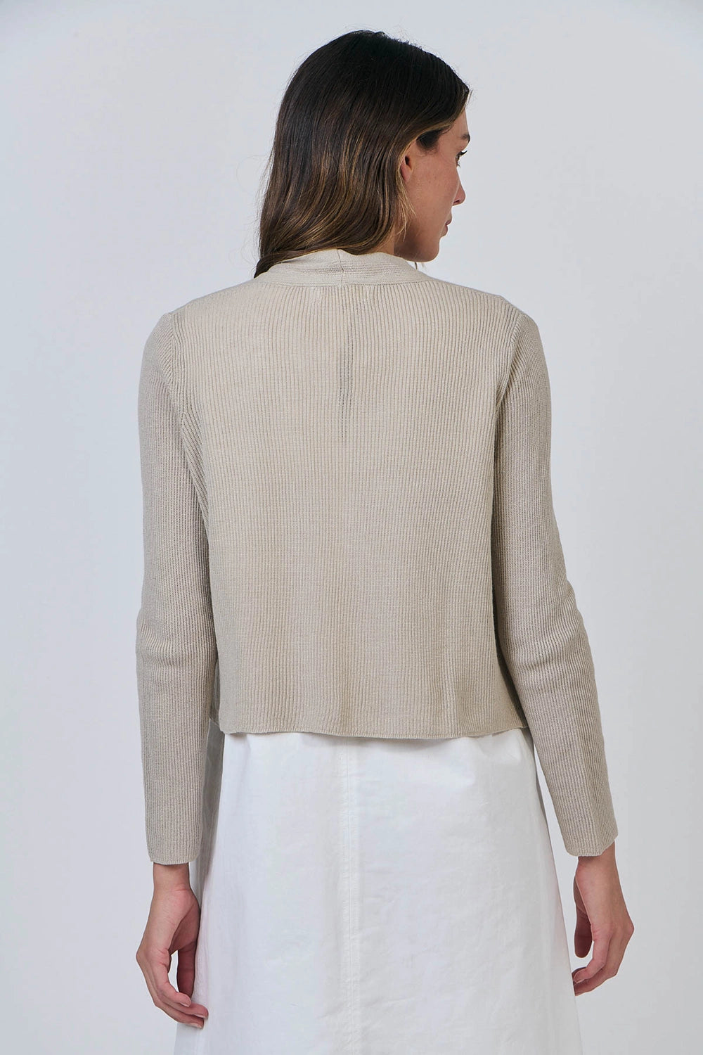 Naturals by O & J Knitted Cardigan in Sand NATS001